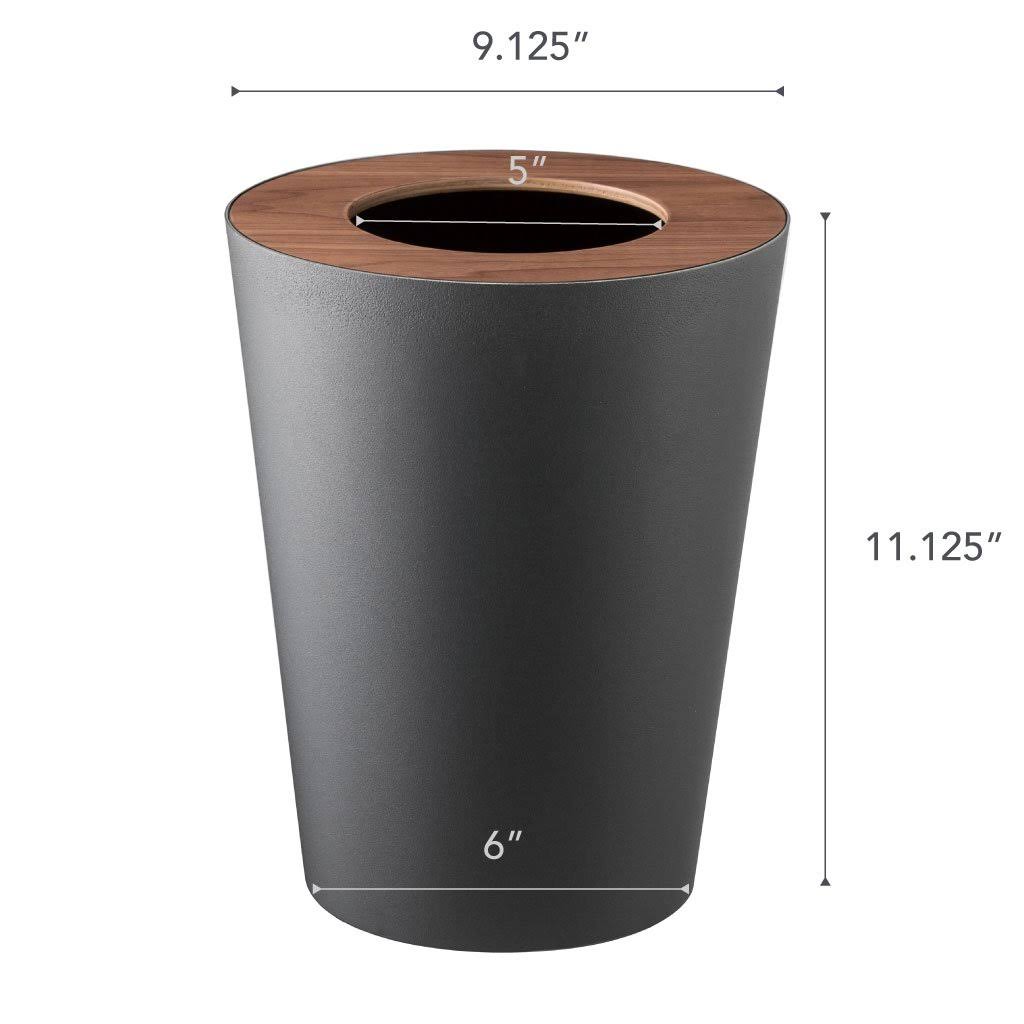 Black Round Trash Can O61687