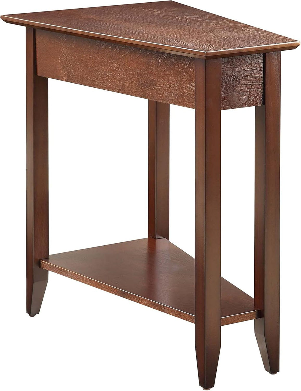White Wedge End Table U89489