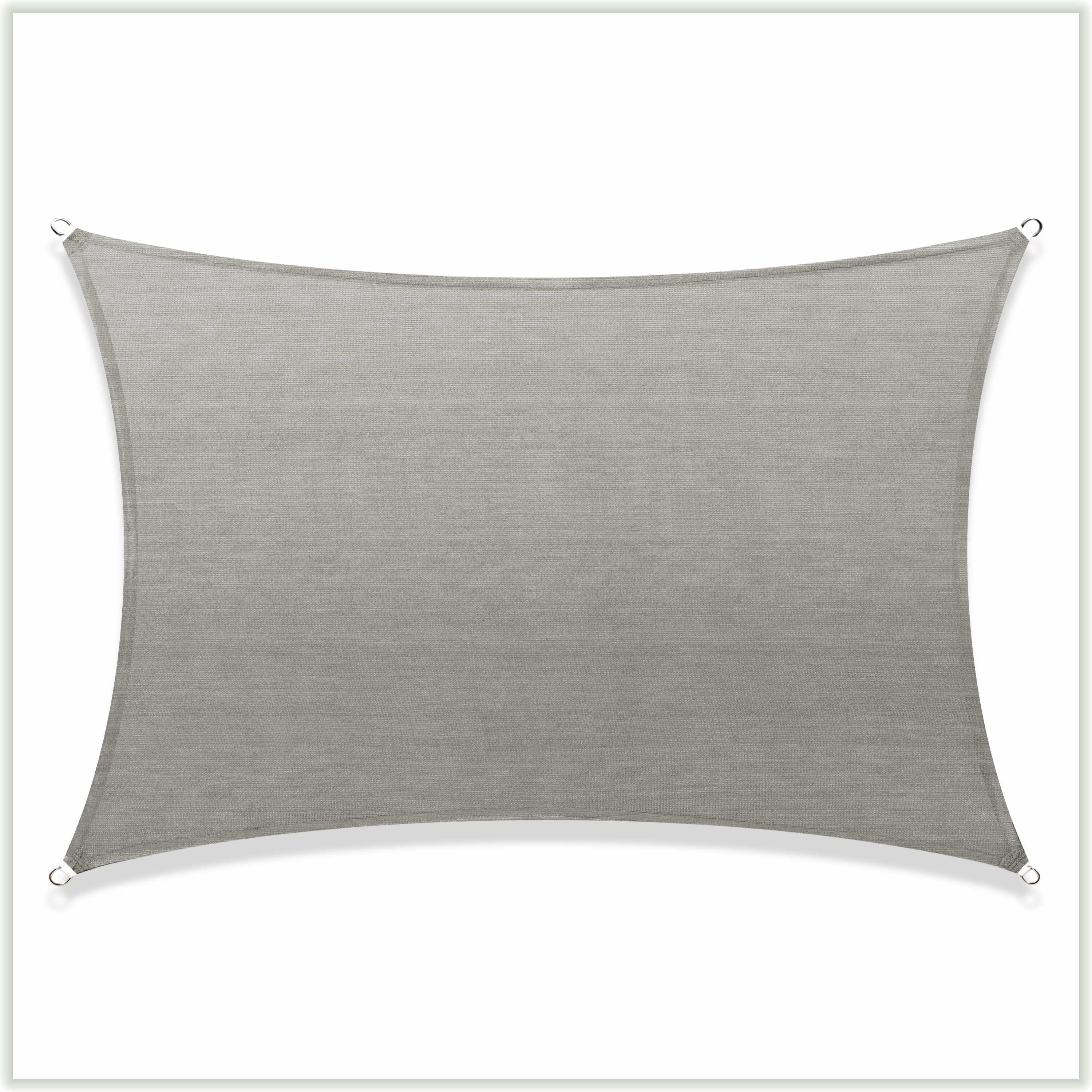 6' x 12' Rectangle Gray Sun Shade Sail Canopy B59174