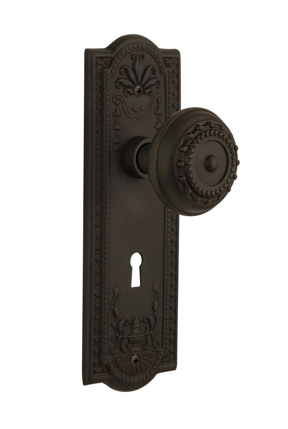 Oil-Rubbed Bronze Door Knob with Keyhole Privacy L812