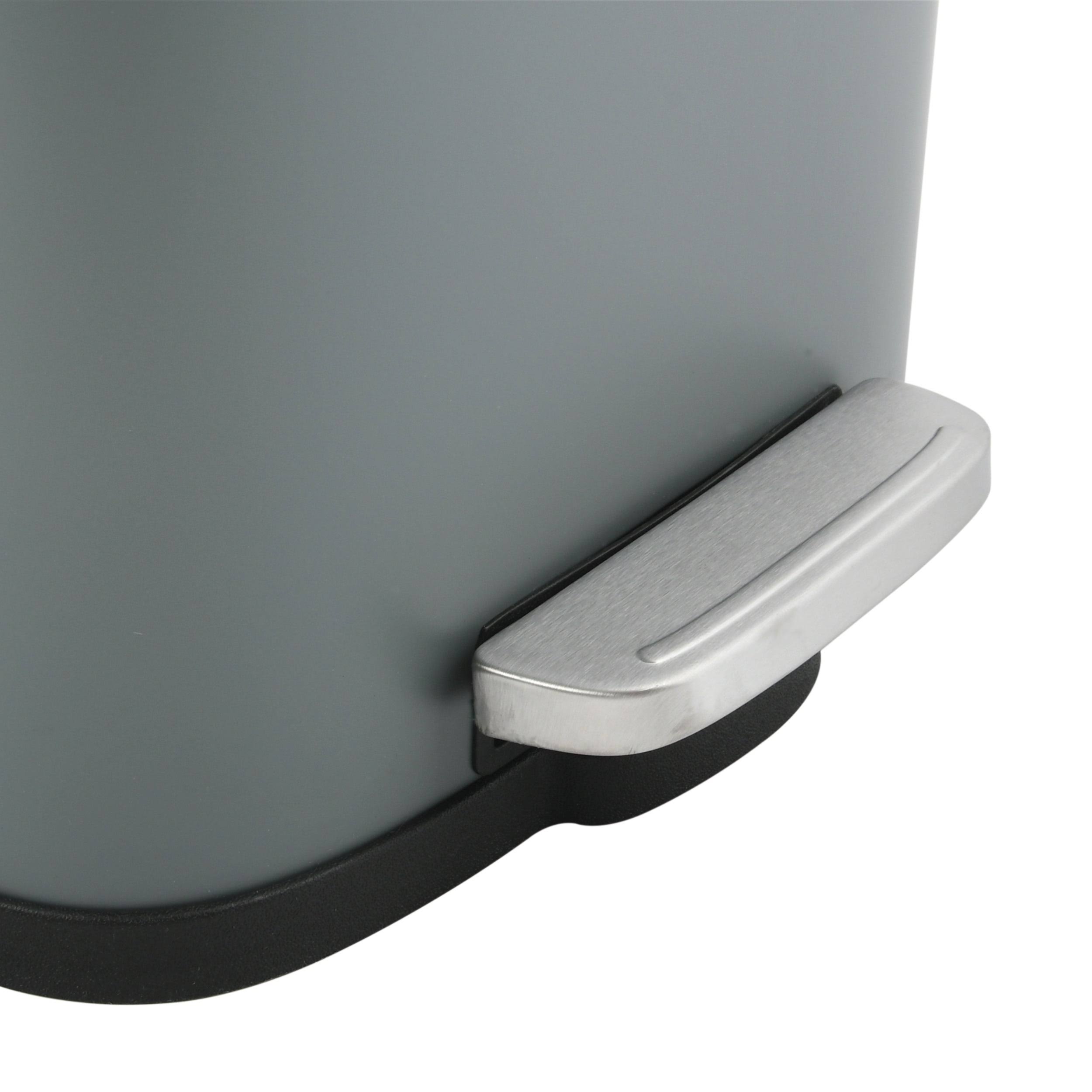 Matte Red Stainless Steel Step on Trash Can 1.32 Gallon L517886