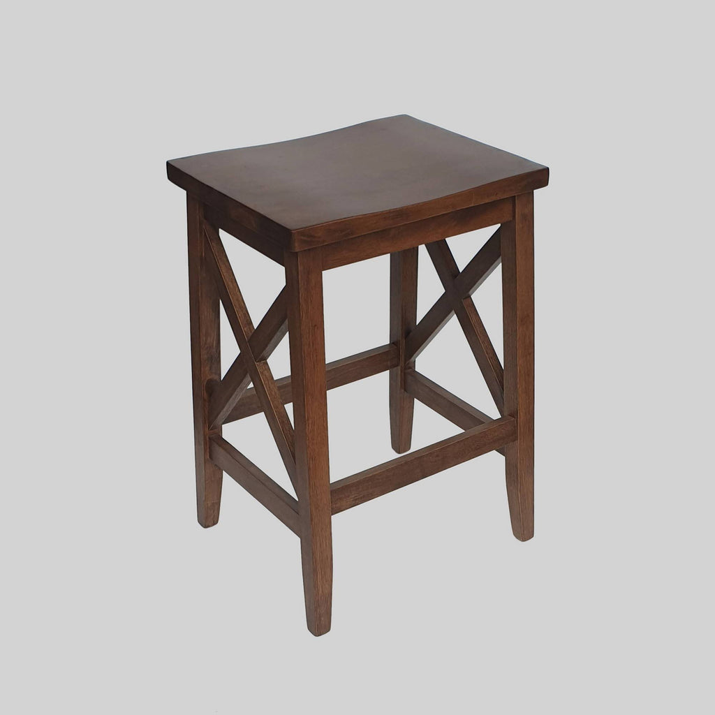 Walnut Wooden Barstools Set of 2 J2495