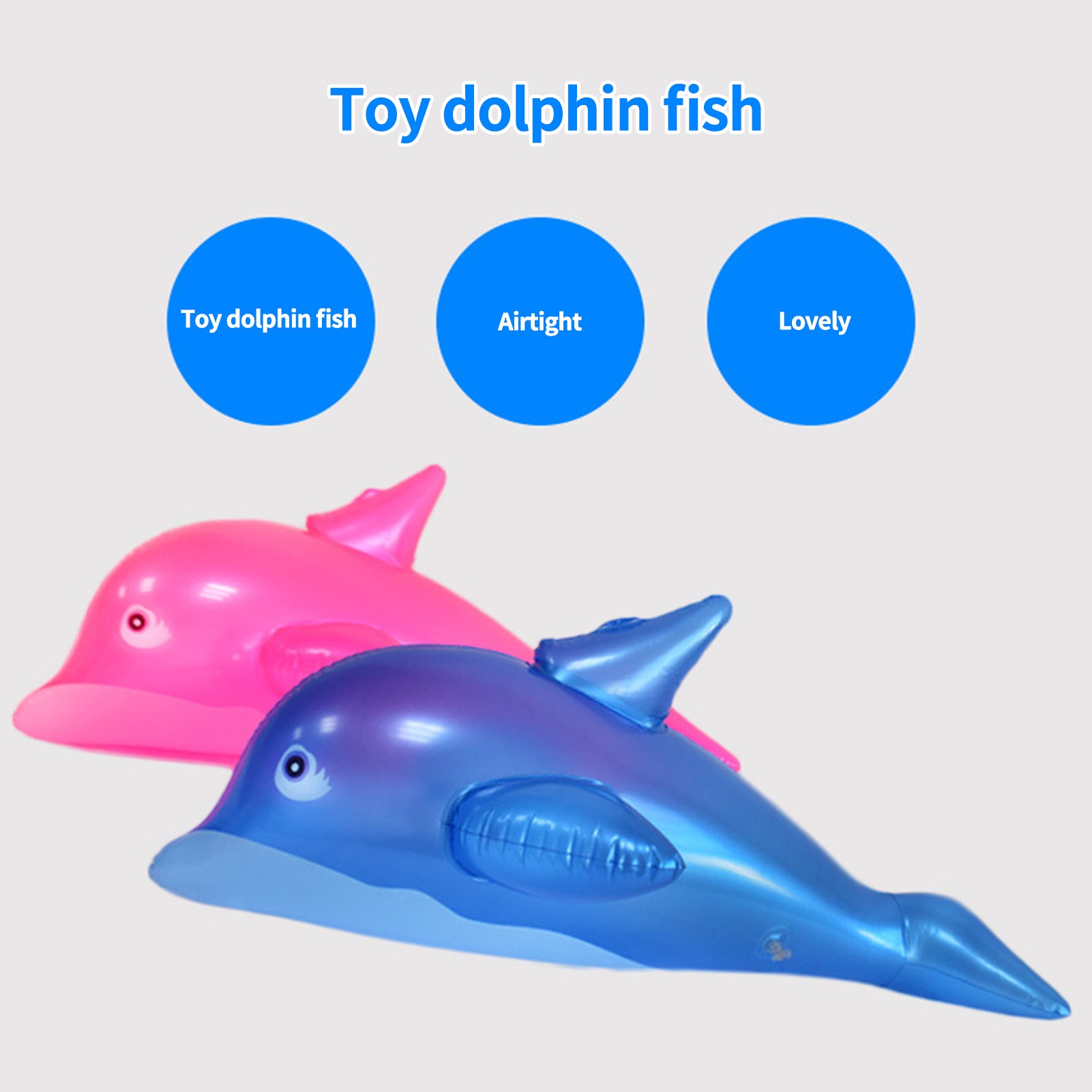 Blue PVC Inflatable Dolphin Fish Children Toy Z94473