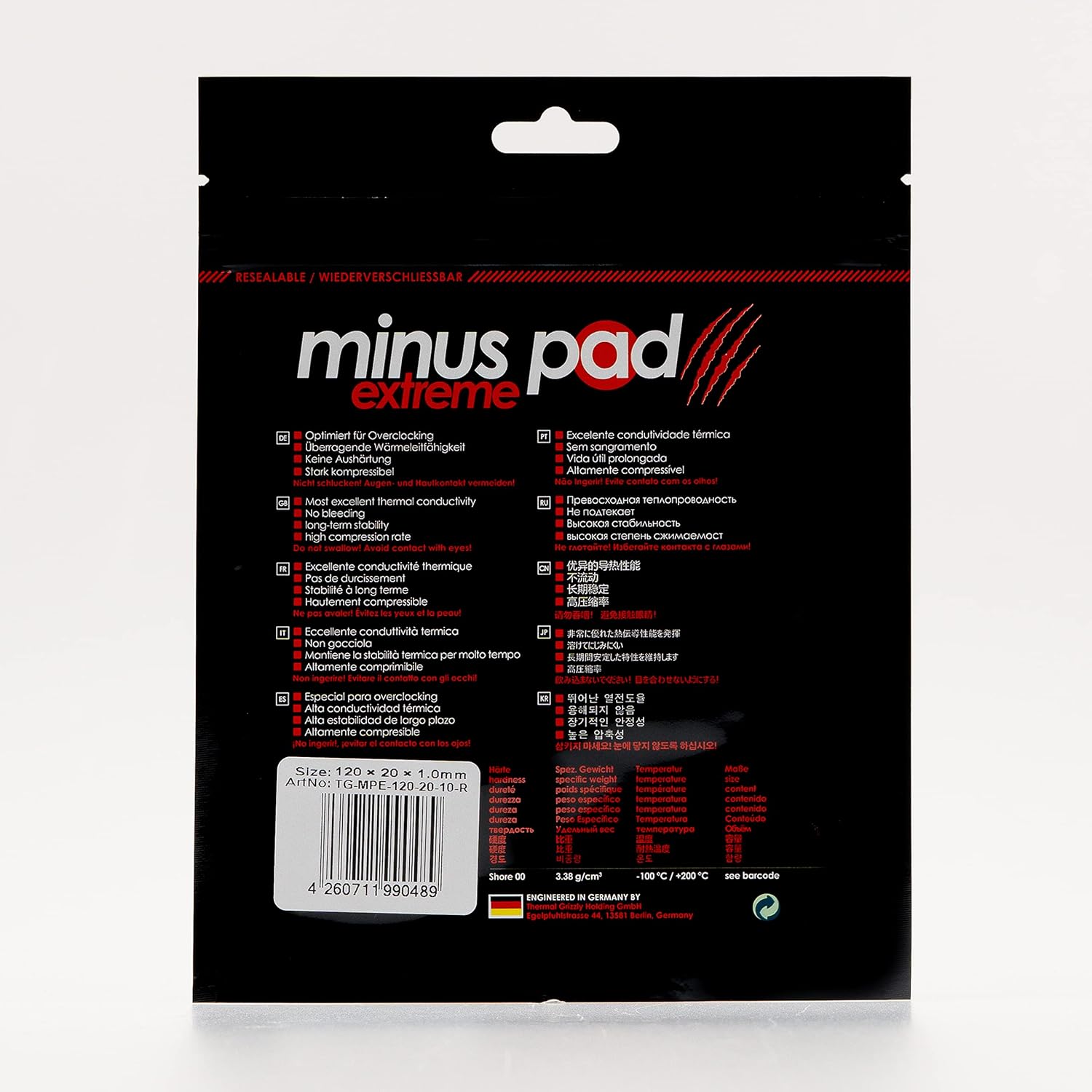 Thermal Pad, 120 x 20 x 1.0, Pack of 2 D642216