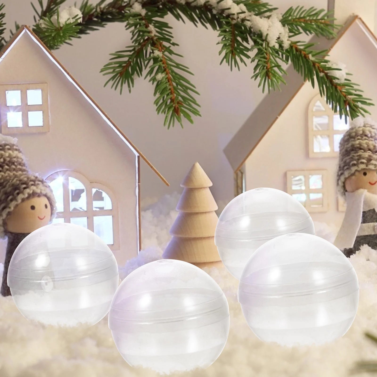 100 pcs Clear Plastic Fillable Balls C316