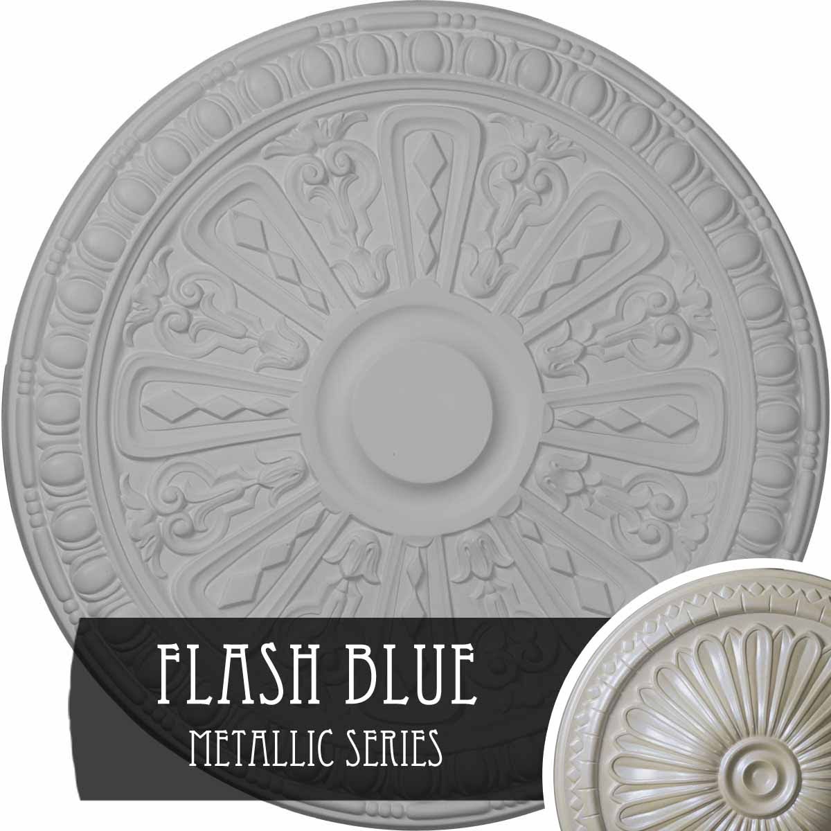 18x22OD x 1 1/4x22P Hand-Painted Ceiling Medallion H787