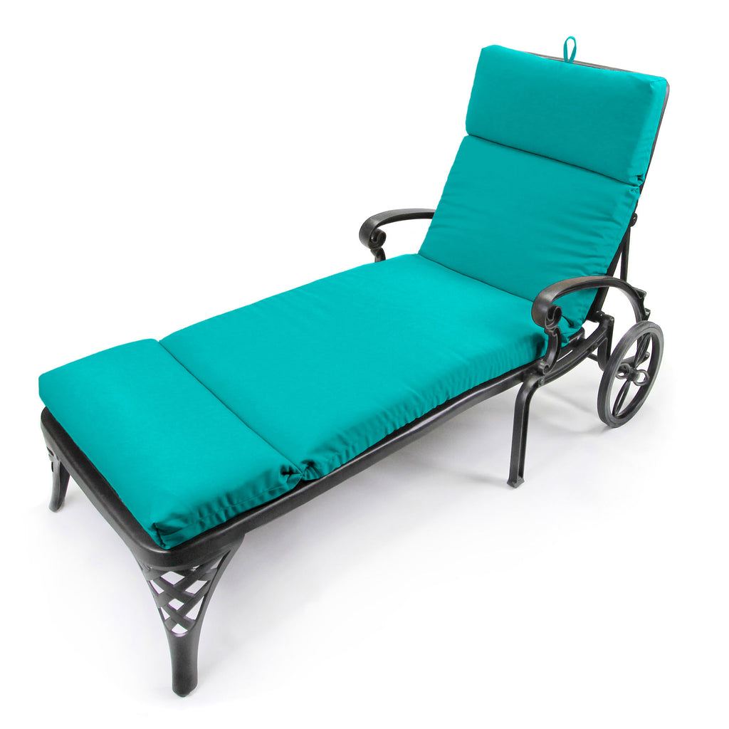 Sunbrella Canvas Outdoor Chaise Lounge Cushion with Ties F868