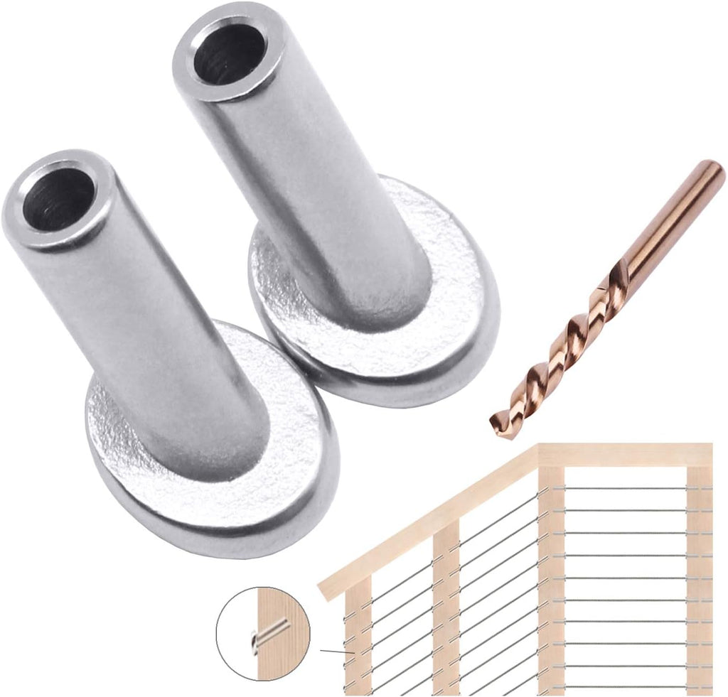 40 PCS 30 Degree Angle Cable Railing Corner Protector Sleeve for 5/32, 3/16 Wire Rope, T316 Stainless Steel G3184