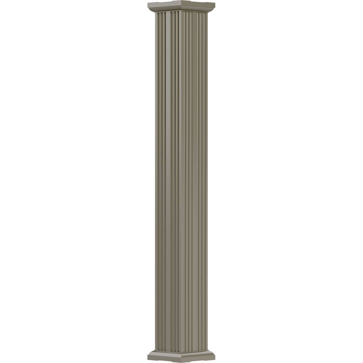 4x22 x 10& Non-Tapered Fluted Aluminum Column with Capital T9742