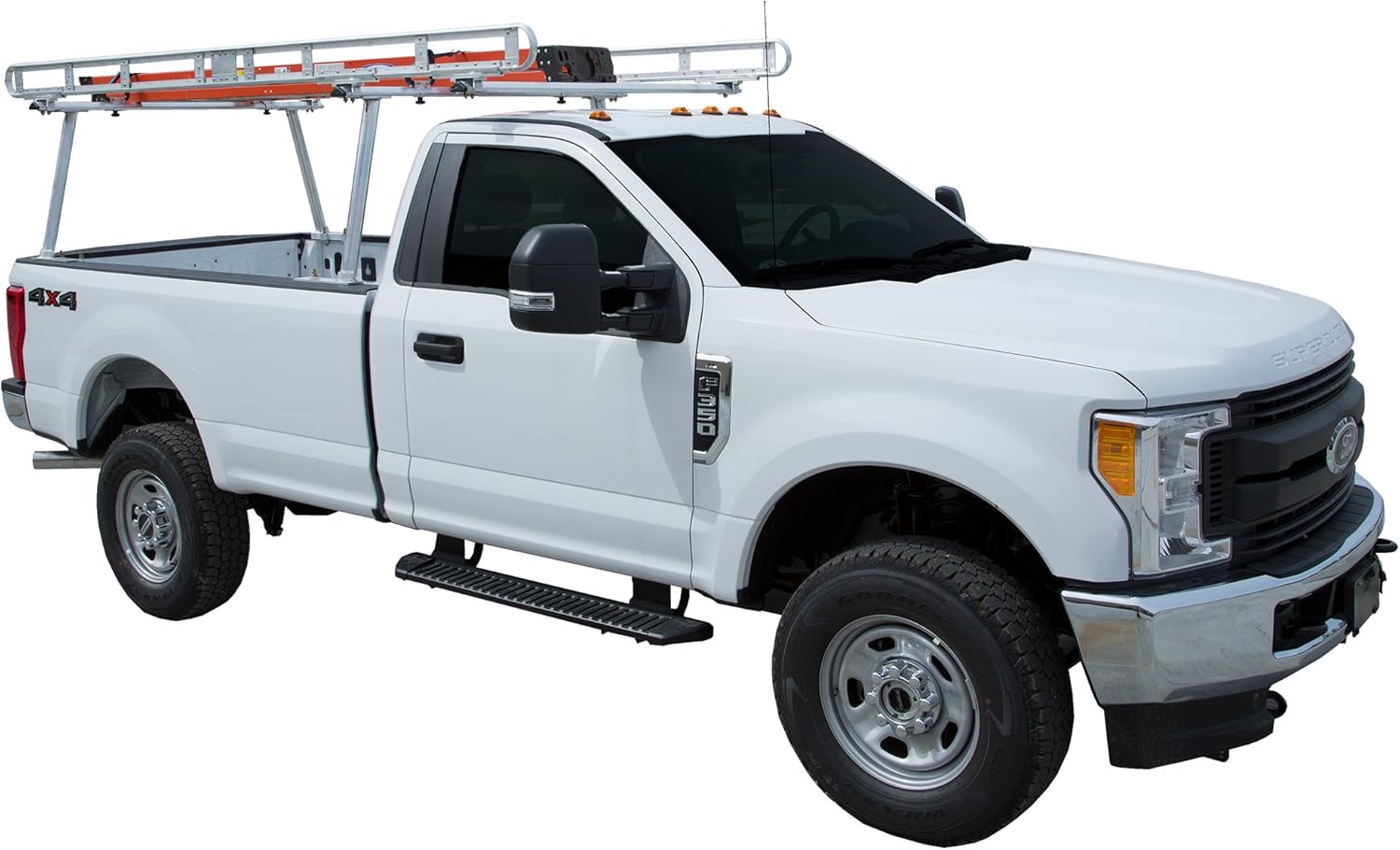 Black Powder-Coated Aluminum Truck Ladder Rack E293