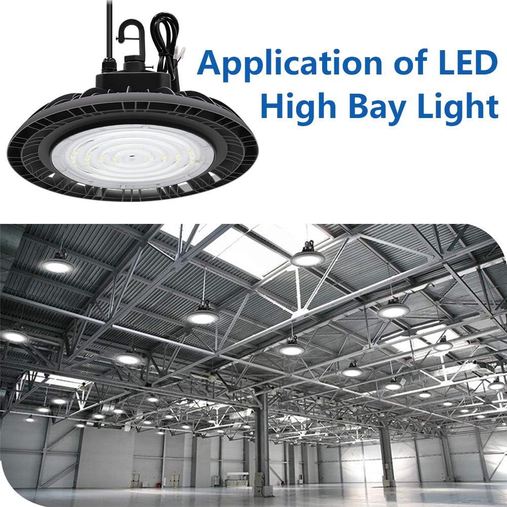 150W UFO LED High Bay Light 22500 lumens 5000K Daylight White IP65 8-Pack G750