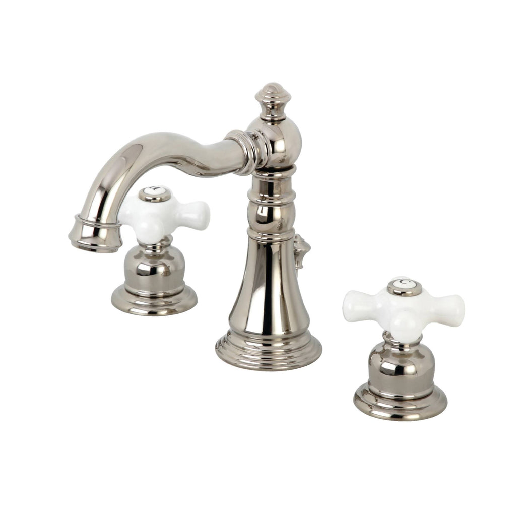 8 in. Widespread Bathroom Faucet, Polished Nickel N93015