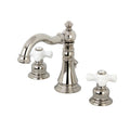 8 in. Widespread Bathroom Faucet, Polished Nickel N93015