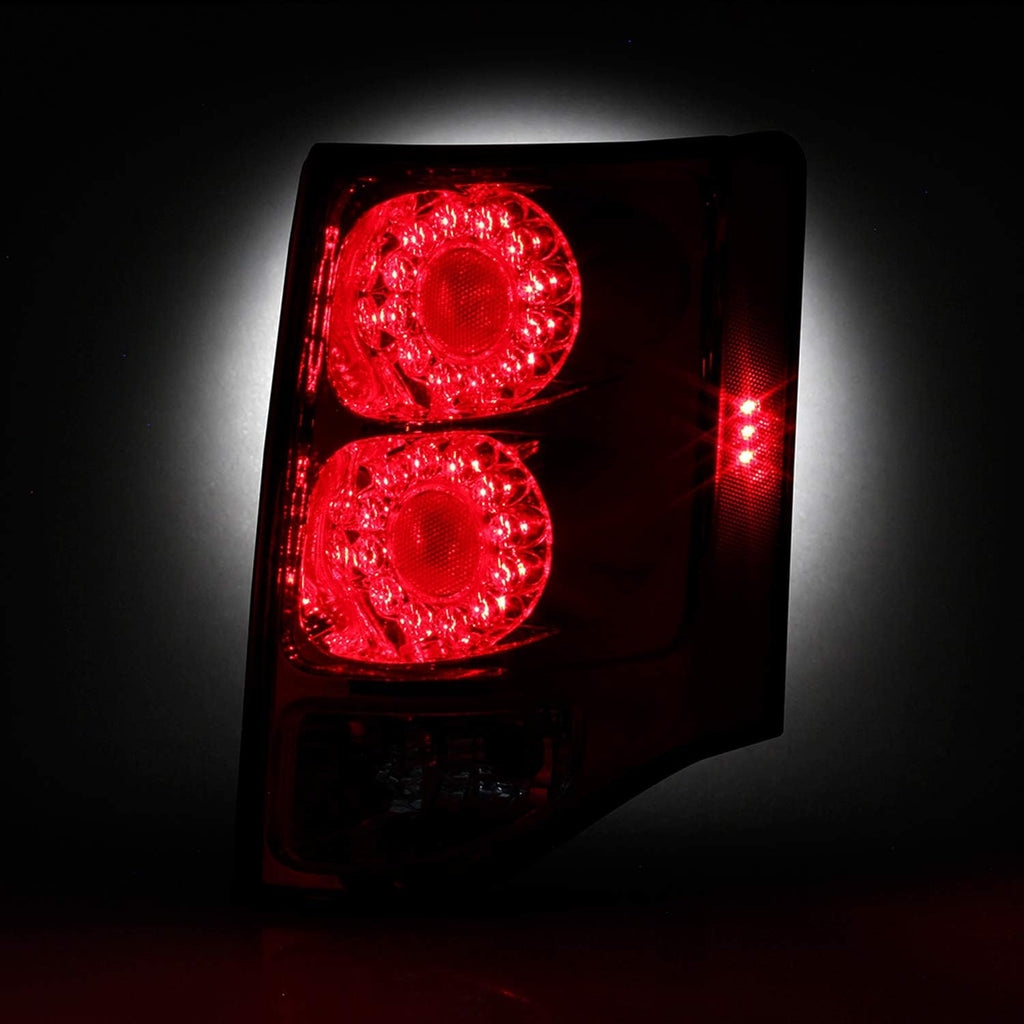 LED Chrome Red Clear Tail Brake Lights Pair B4685