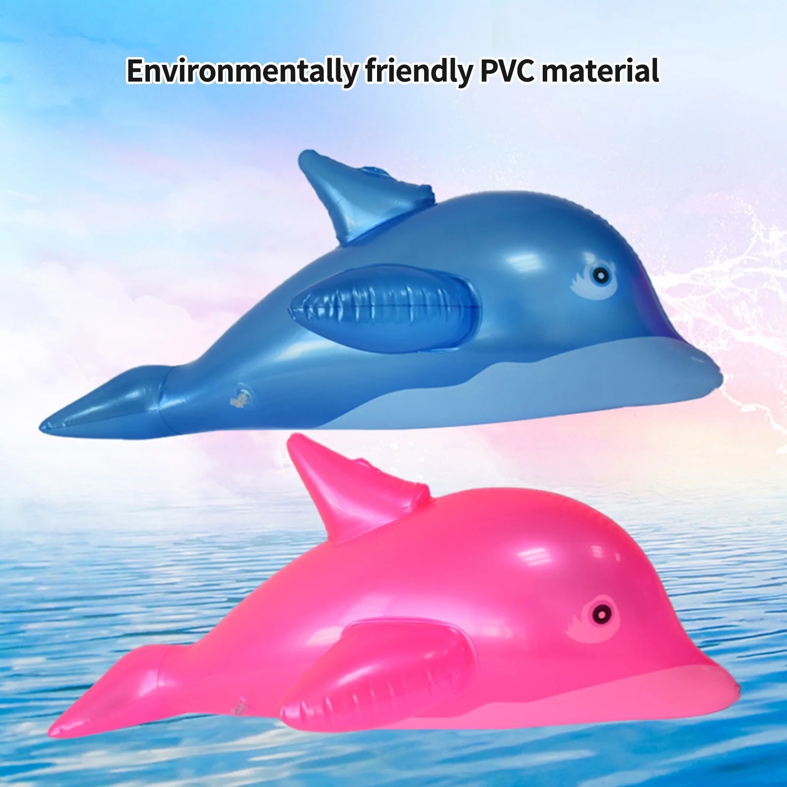 Blue PVC Inflatable Dolphin Fish Children Toy Z94473
