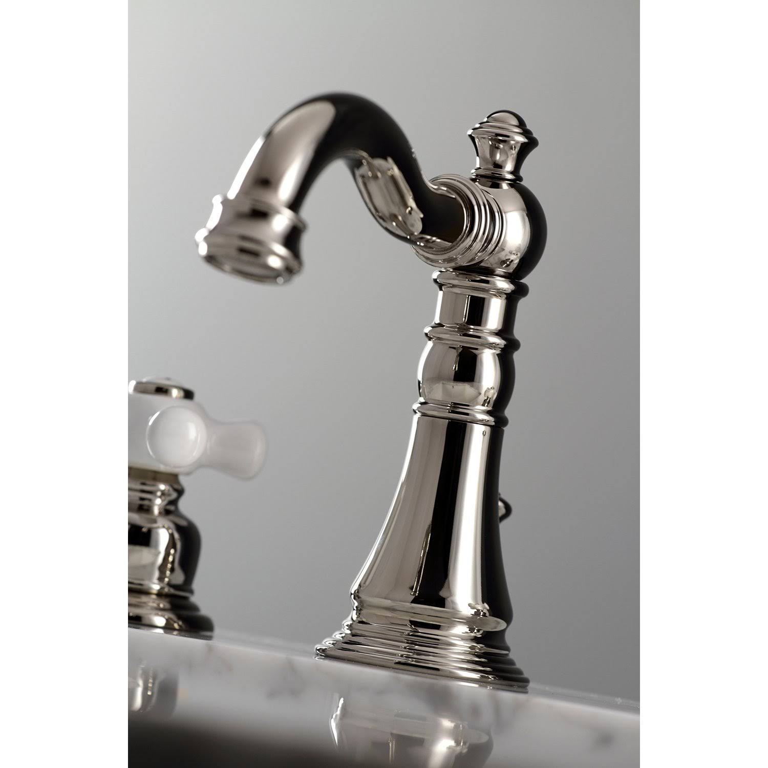 8 in. Widespread Bathroom Faucet, Polished Nickel N93015