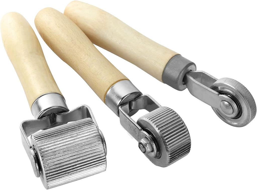 3 Pcs Car Sound Deadening Roller with Wooden Handle L7036