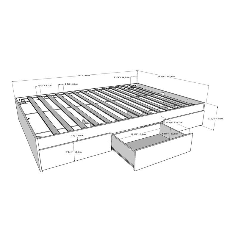 3 Piece Full Size Bedroom Set Ebony White D229430