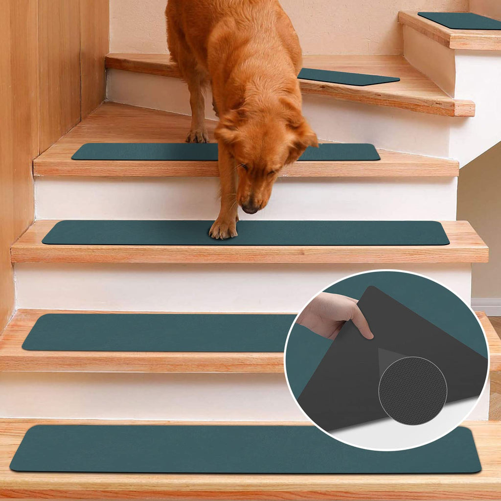 Rubber Stair Treads Non-Slip Step Mats Gray (8"X30", Set of 15) Pack of 2 X786