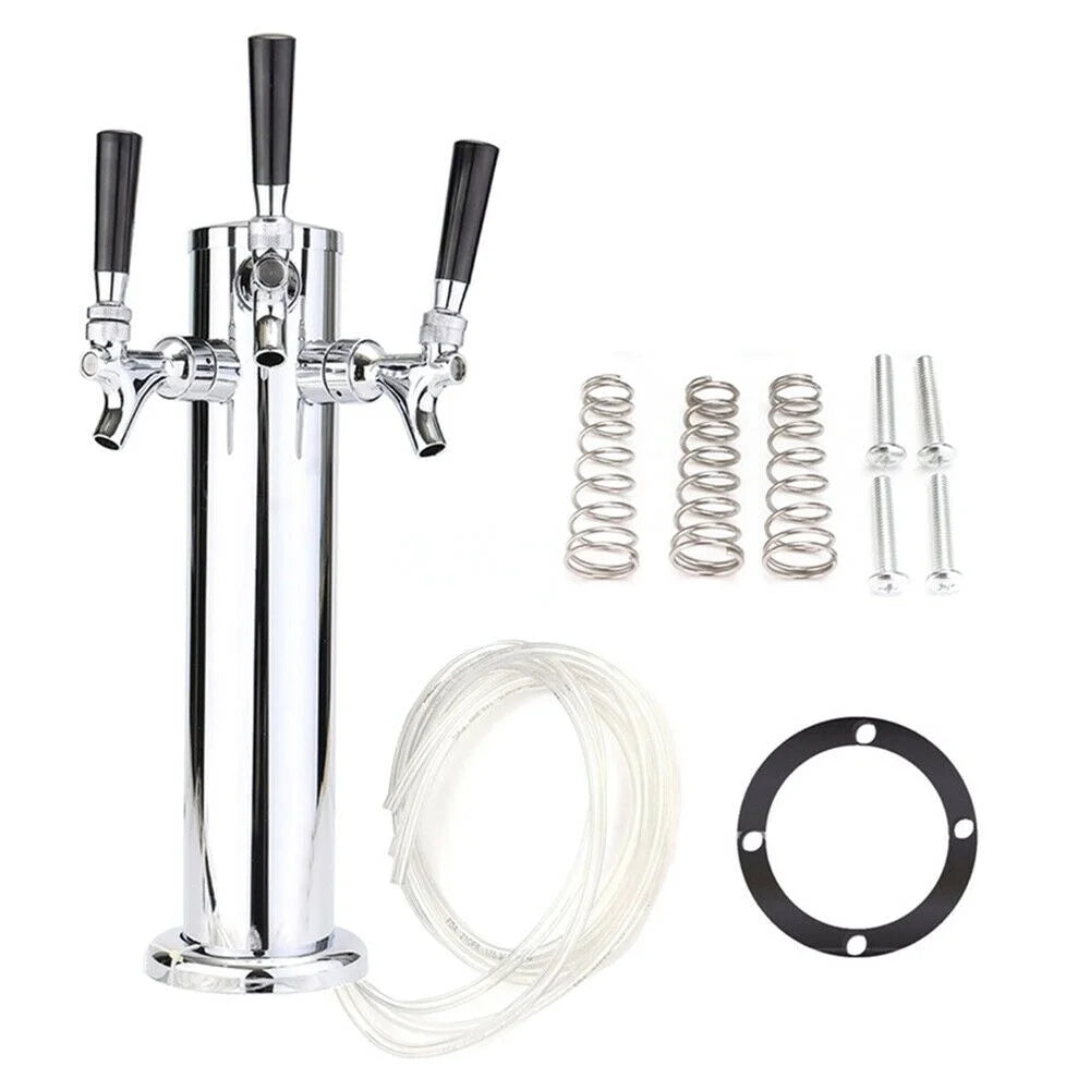 Stainless Steel Silver Beer Dispenser (3 Taps) E3493
