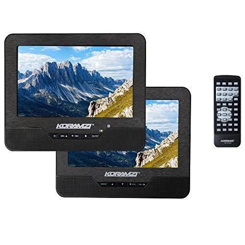 Portable 7 inch Dual Screen DVD Player with Rechargeable Battery Y36740
