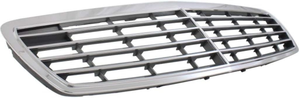 Chrome Shell Silver Insert Grille Assembly with 9 Molding for Sedan Wagon G8949