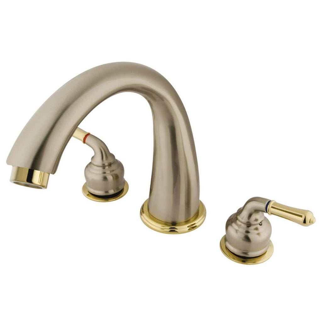 Satin Nickel Two Handle Roman Tub Filler W485681