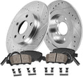 REAR 300mm D/S 5 Lug Rotors + Brake Pads + Clips + Sensors B945