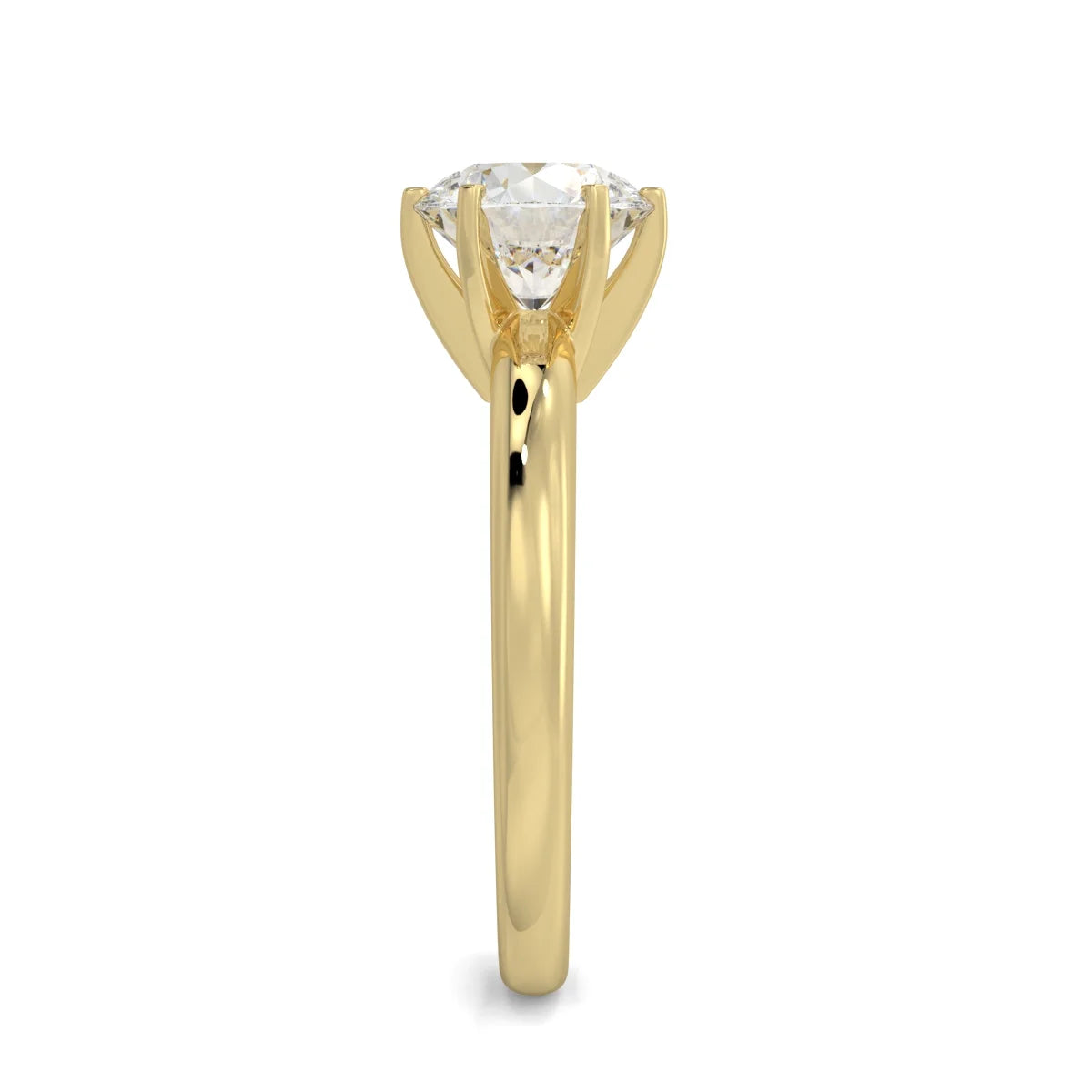 14k Yellow Gold Moissanite Solitaire Engagement Ring H74152