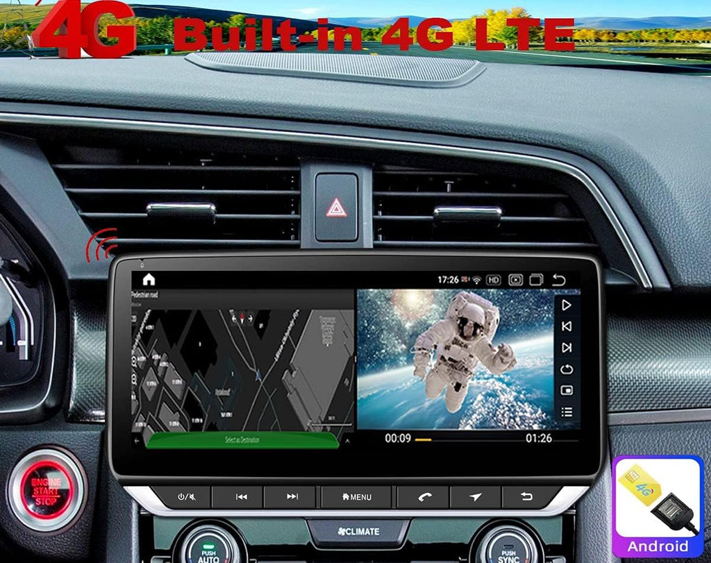 10.25inch Touch Screen Radio Replacement for Honda Civic 2016-2021 with Wireless Carplay Z439
