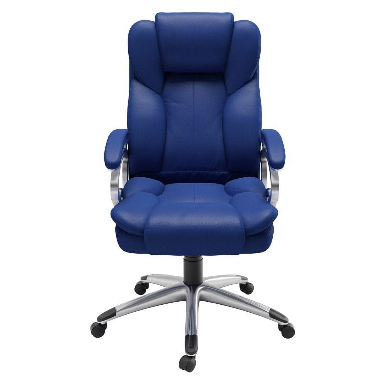 Blue Faux Leather Executive Office Chair J670