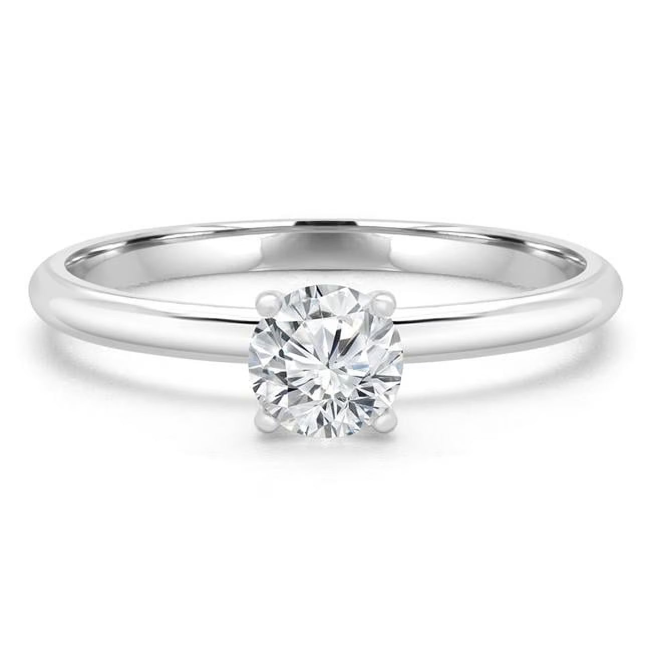 14K White Gold 4-Prong Solitaire Engagement Ring R266846