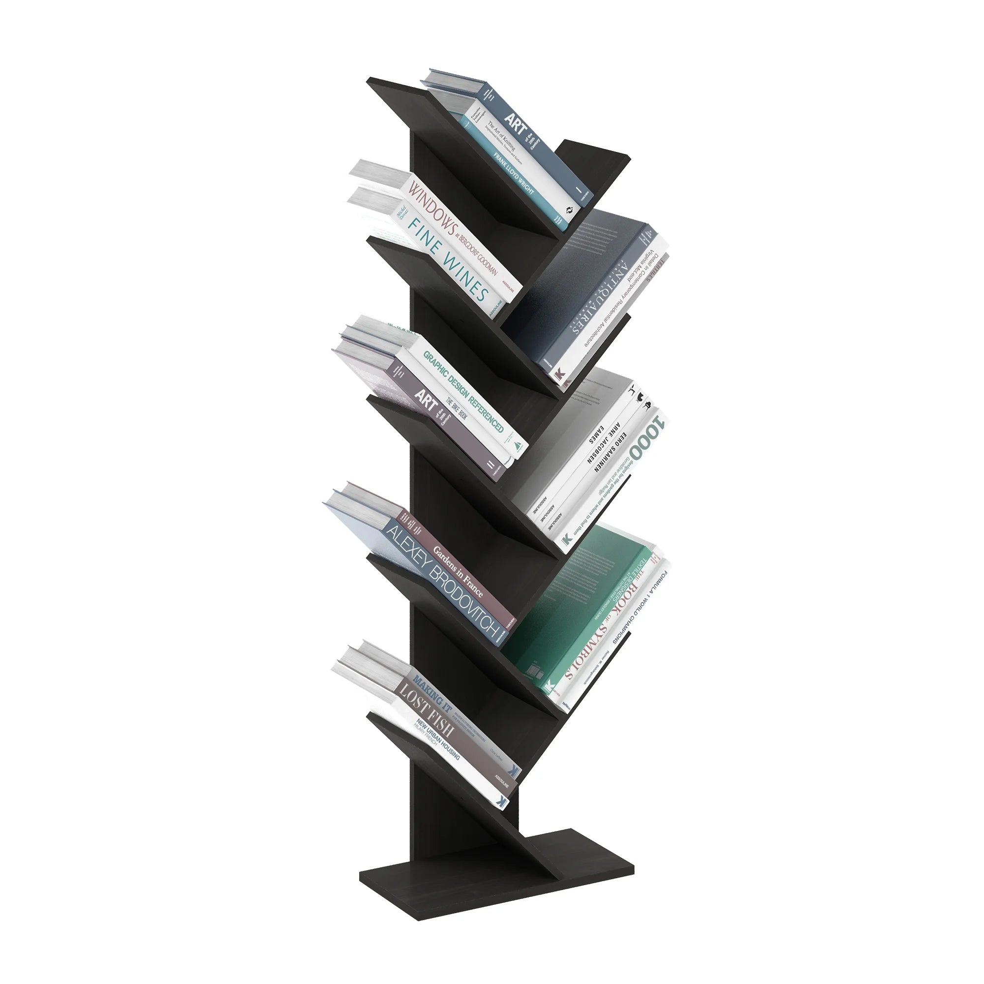 9-Tier Espresso Tree Bookcase C3439