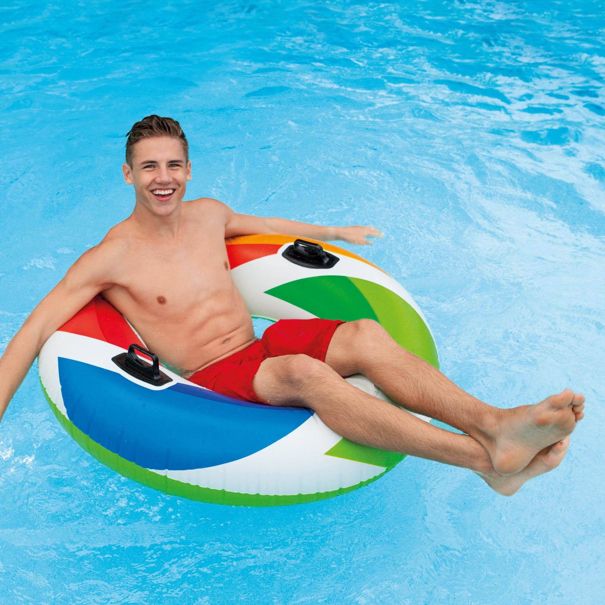 Inflatable 47x22 Swimming Pool Raft with Handles (12 Pack) I924067
