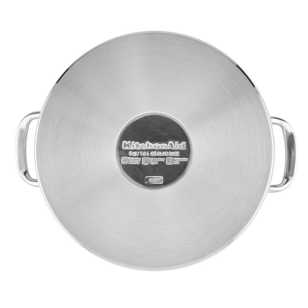 3-Ply Stainless Steel Induction Stockpot with Lid, 8 Quart L209893