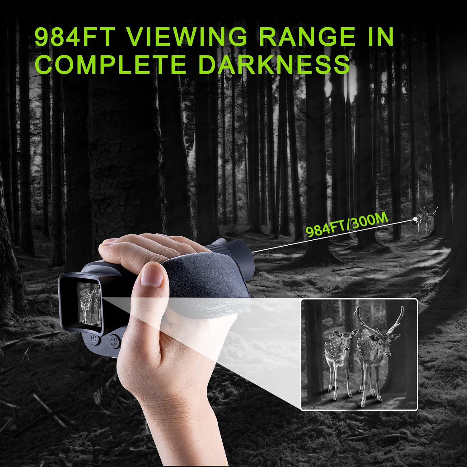 Digital Night Vision Monocular with 32 GB Micro SD Card K205