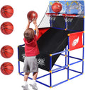 Kids Arcade Basketball Hoop with 6 Basketballs and Air Pump Q748