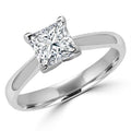 0.4 CT Princess Cut Solitaire Diamond Engagement Ring in 14K White Gold X822645