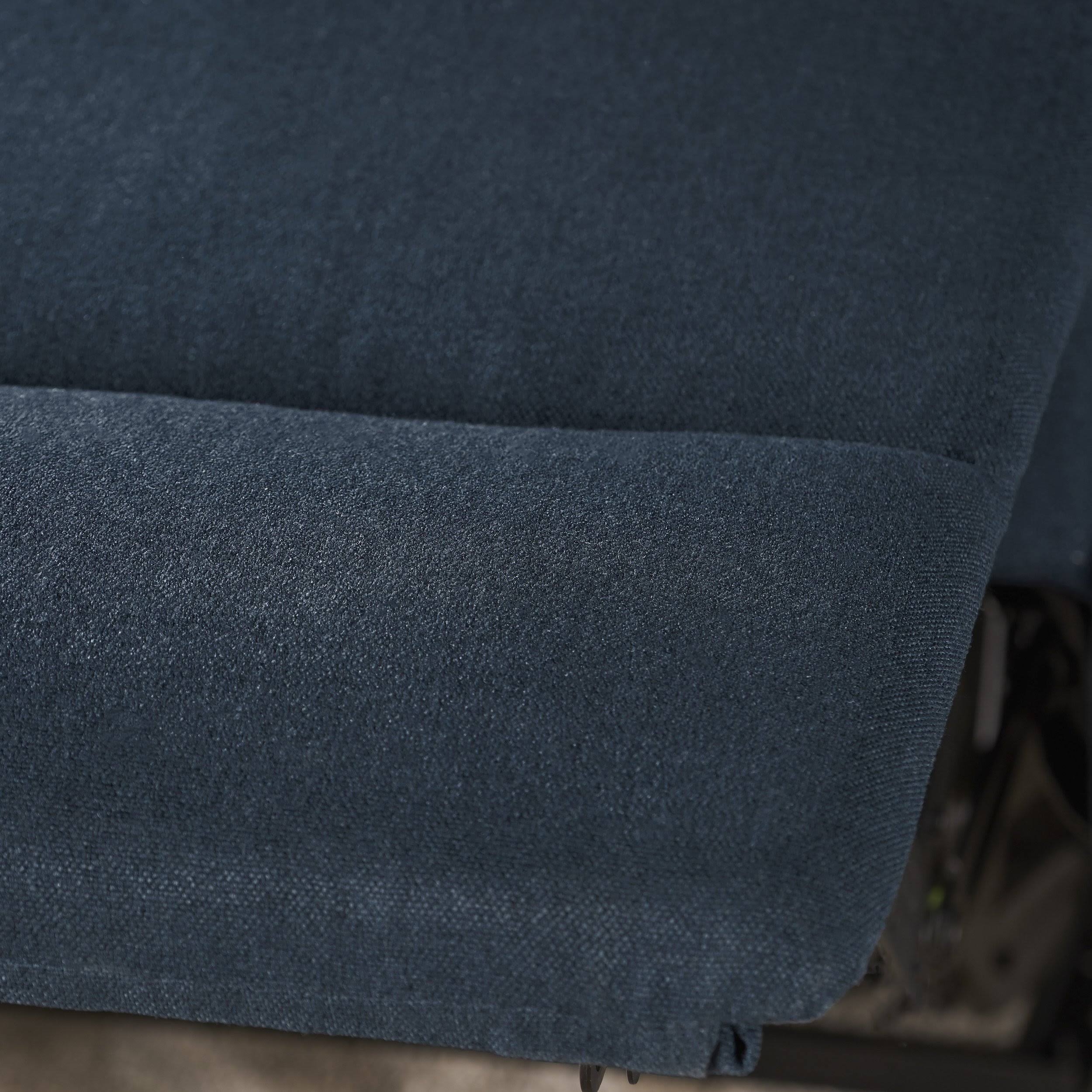 Navy Blue Tufted Fabric Power Recliner Z17318