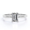 18K White Gold Plating Over Silver Solitaire Promise Ring S9817