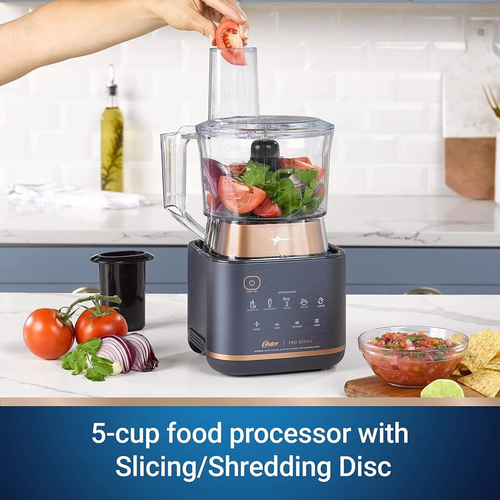 Kitchen System with XL 9-Cup Tritan Jar, Food Processor, 2 Blend-n-Go Cups, Mini Jar and Tamper Tool, Dark Blue Z7186