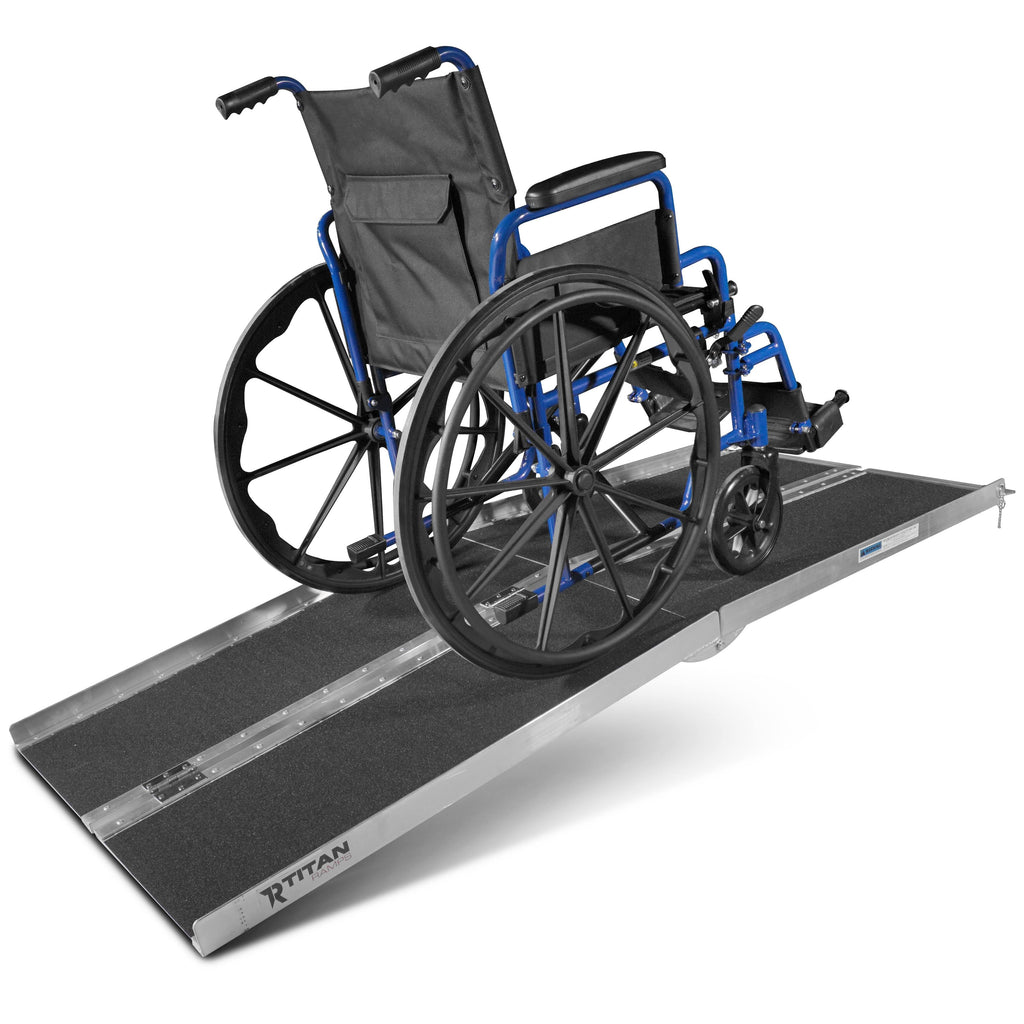 Aluminum Multifold Wheelchair Scooter Mobility Ramp Portable 72x22 D655