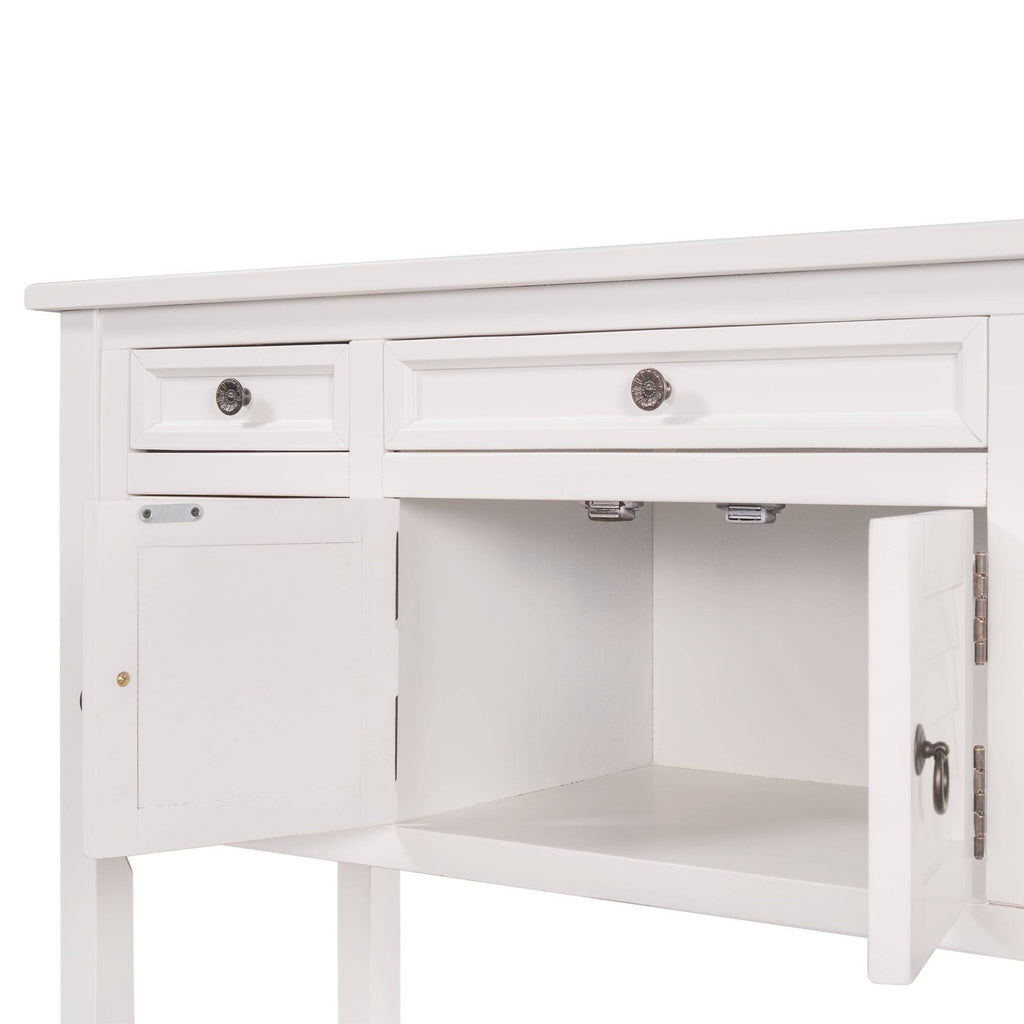 Blue Console Table with 7 Drawers and 1 Cabinet T783689