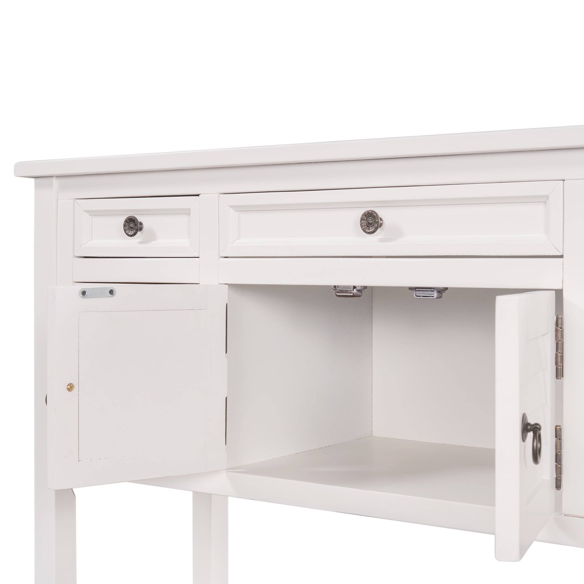 Blue Console Table with 7 Drawers and 1 Cabinet T783689
