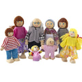8 People Wooden Dolls House Miniature Toy V95675