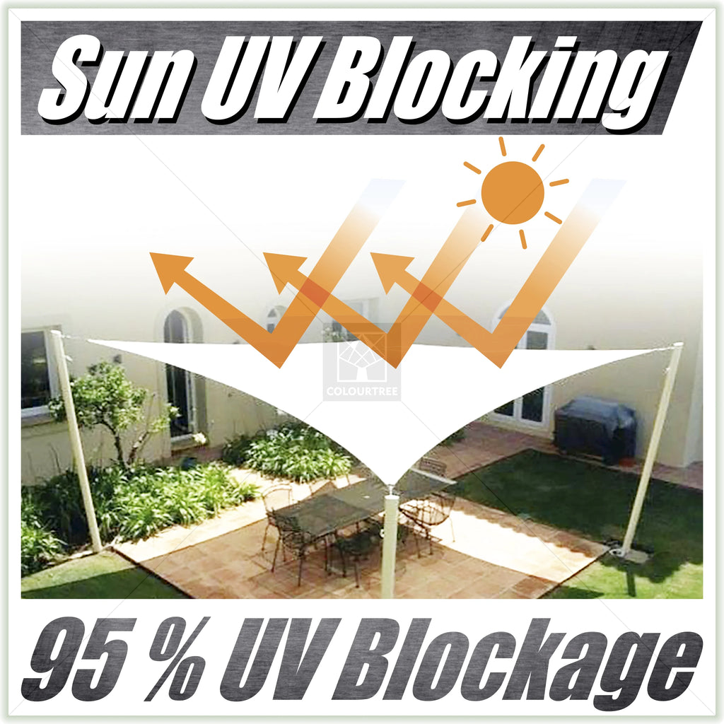6' x 12' Rectangle Gray Sun Shade Sail Canopy B59174
