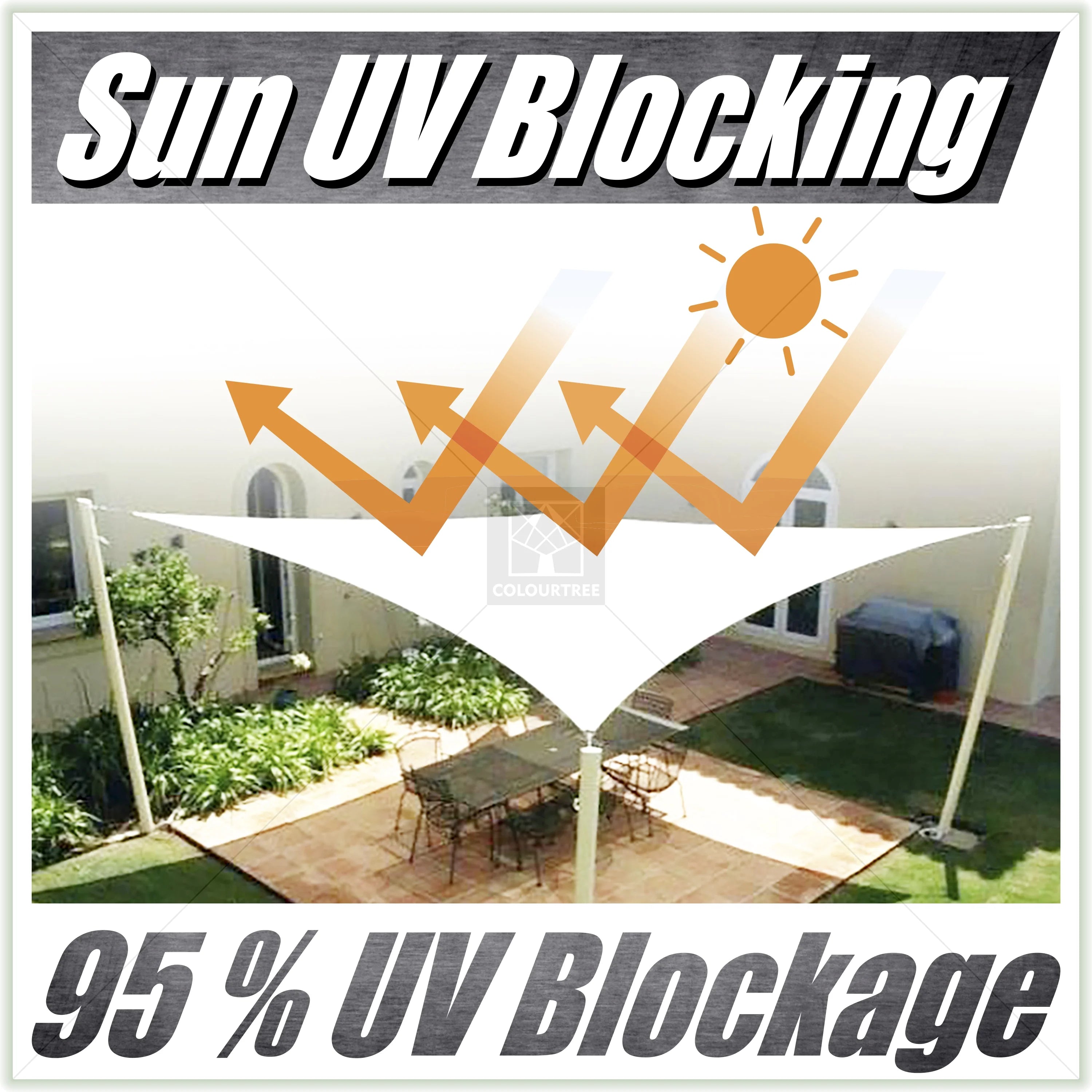 6' x 12' Rectangle Gray Sun Shade Sail Canopy B59174