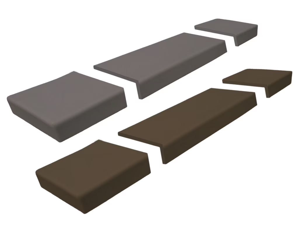 Gray Foam Fireplace Hearth Guard Bumper Pad D16646