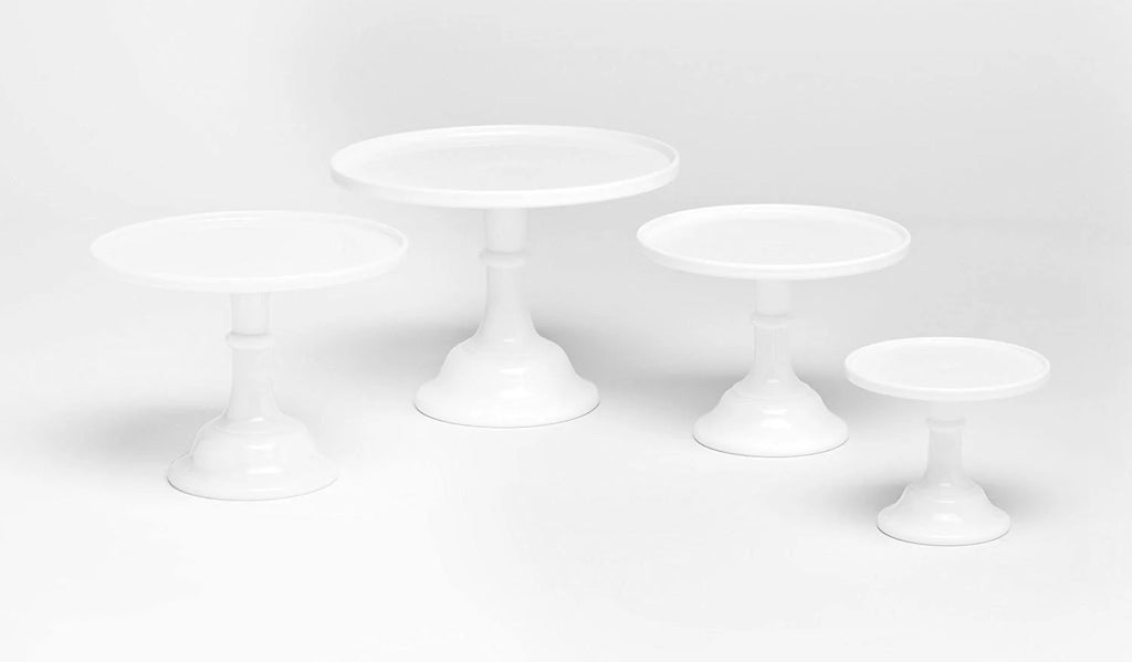 Milk White Glass Cake Stand I300385