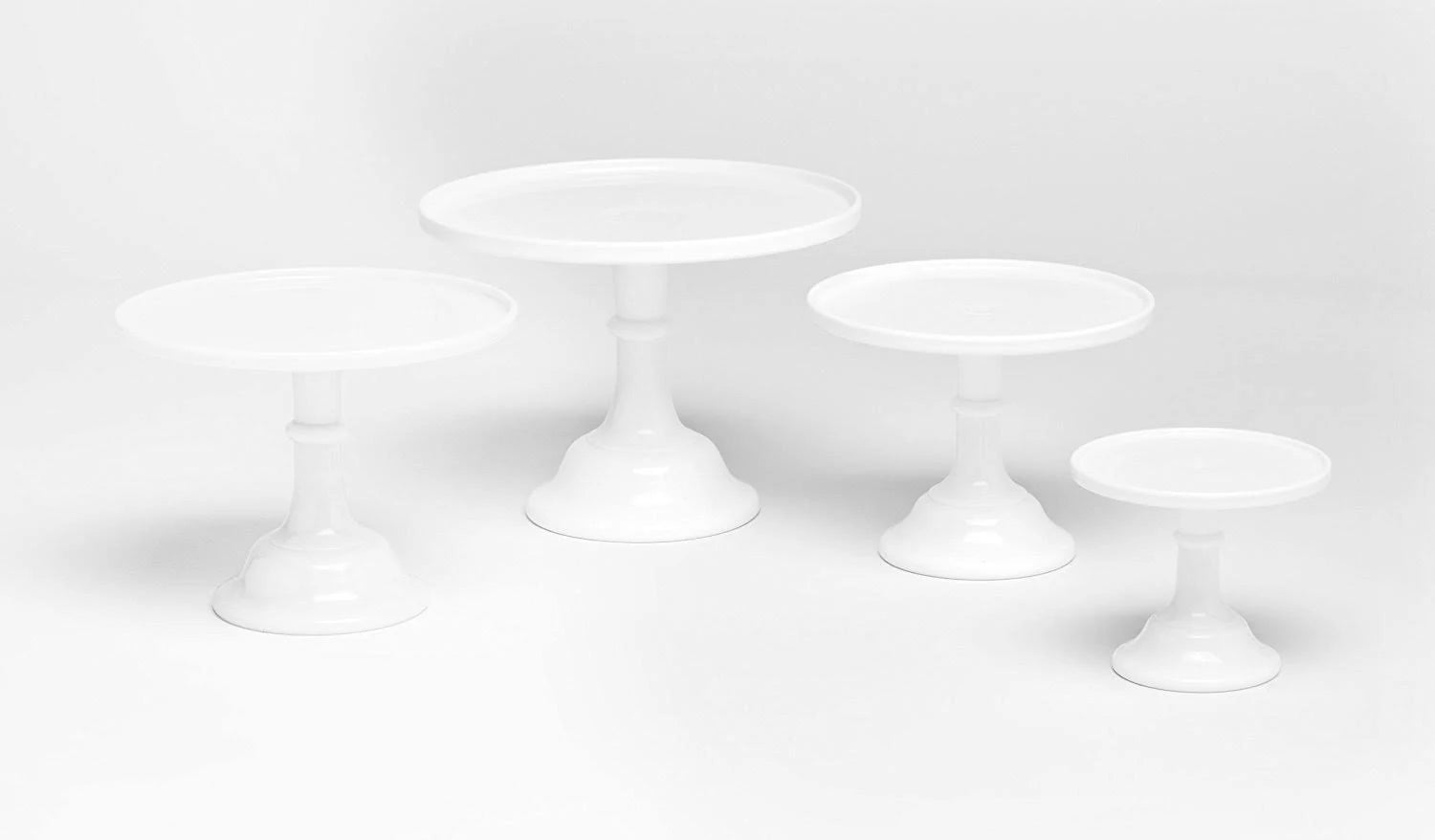 Milk White Glass Cake Stand I300385